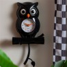 Horloge hibou noir à balancier