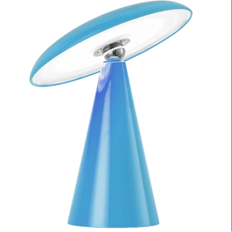 Lampe champignon LED tactile bleu