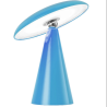 Lampe champignon LED tactile bleu